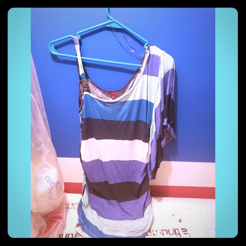 Draped shoulder tank